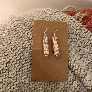 Handmade Earrings 1968 NYC Map